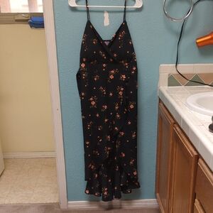 No Boundaries Black Floral Dress